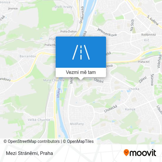 Mezi Stráněmi mapa