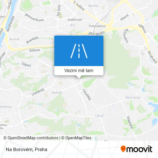 Na Borovém mapa
