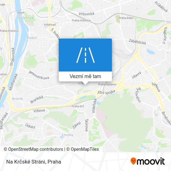 Na Krčské Stráni mapa