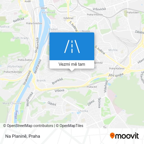 Na Planině mapa