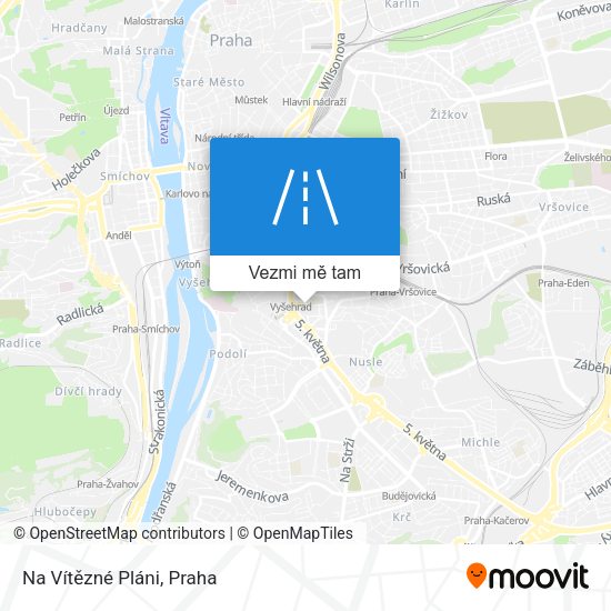 Na Vítězné Pláni mapa