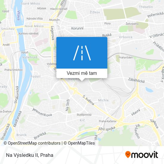 Na Výsledku II mapa