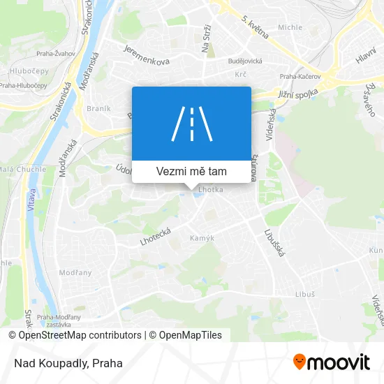 Nad Koupadly mapa