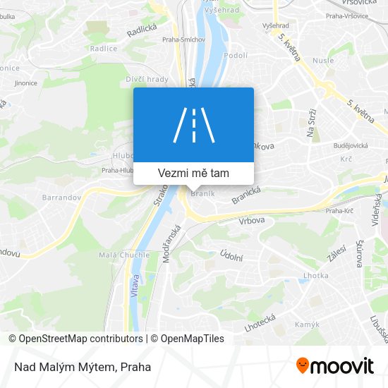 Nad Malým Mýtem mapa