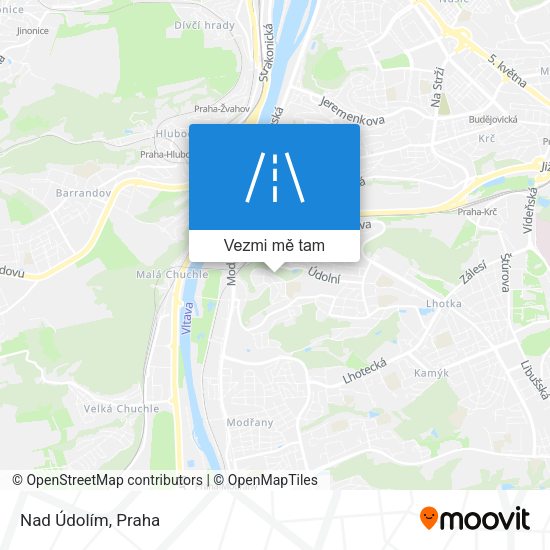Nad Údolím mapa