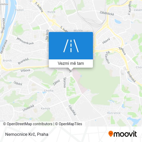 Nemocnice Krč mapa