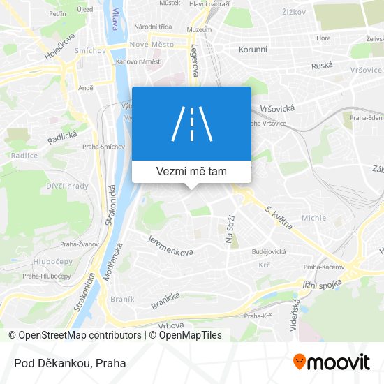 Pod Děkankou mapa