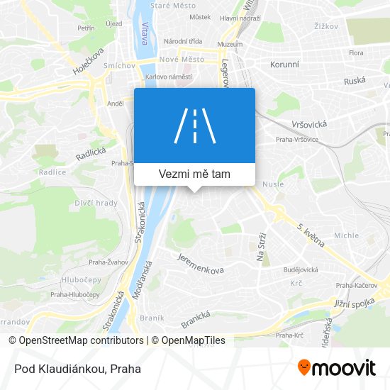 Pod Klaudiánkou mapa