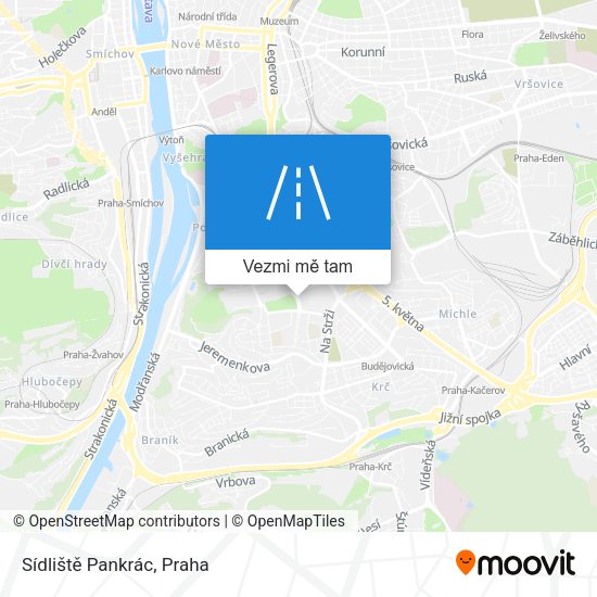 Sídliště Pankrác mapa
