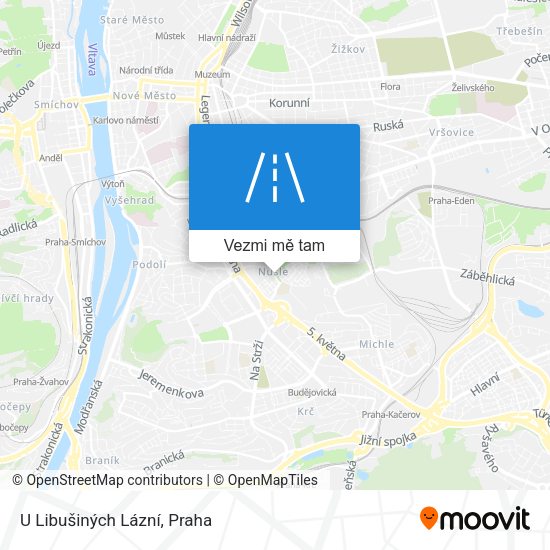 U Libušiných Lázní mapa