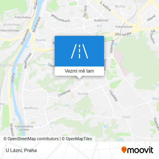 U Lázní mapa