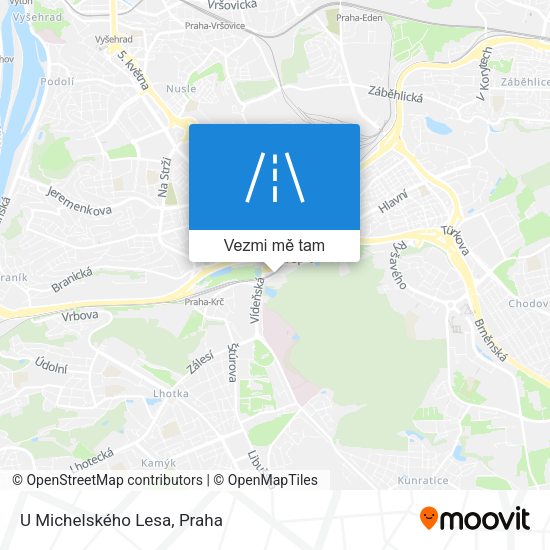 U Michelského Lesa mapa