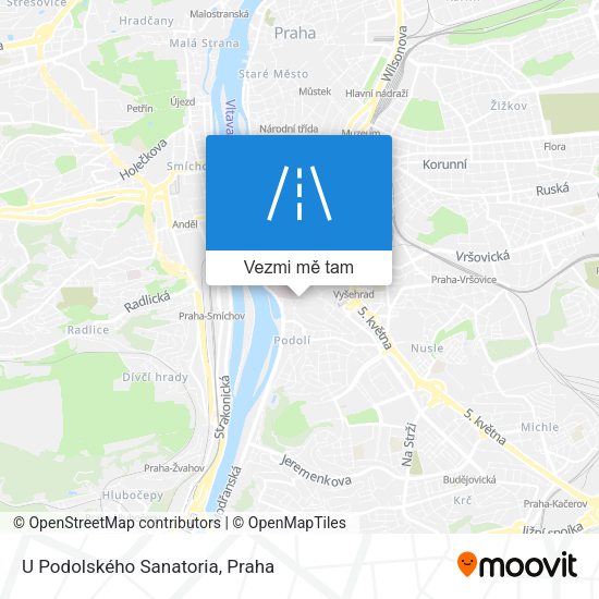 U Podolského Sanatoria mapa
