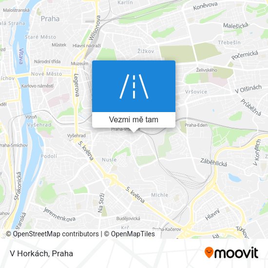 V Horkách mapa