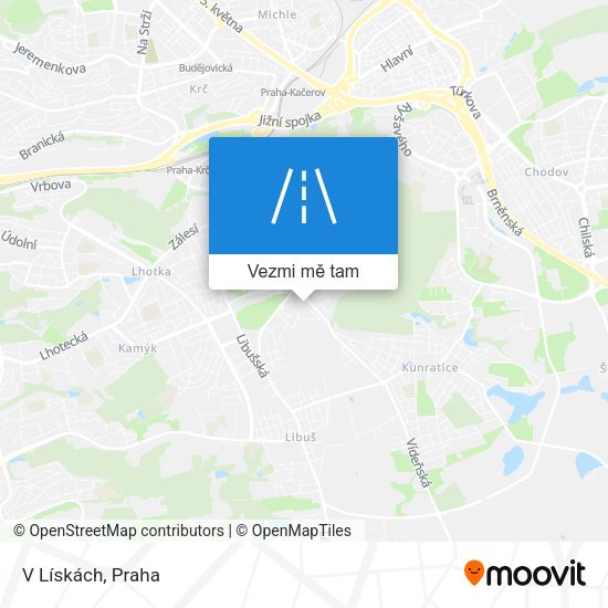 V Lískách mapa