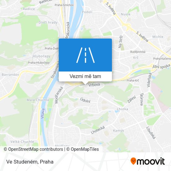 Ve Studeném mapa