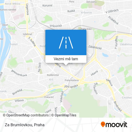 Za Brumlovkou mapa