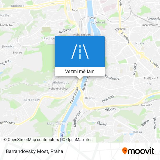 Barrandovský Most mapa
