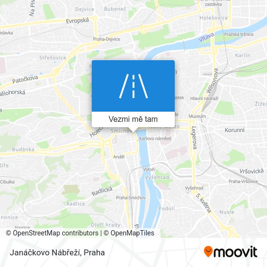 Janáčkovo Nábřeží mapa