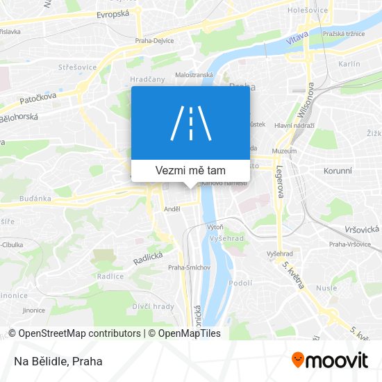 Na Bělidle mapa