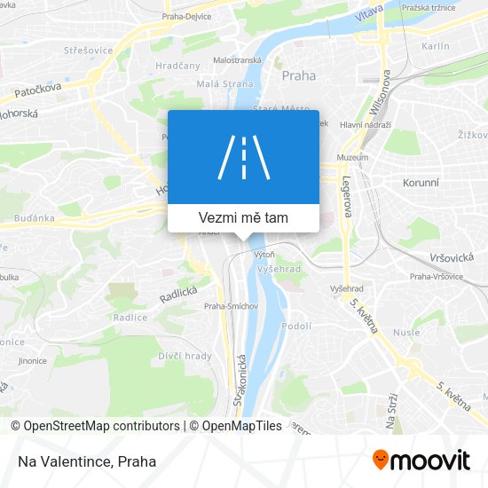 Na Valentince mapa