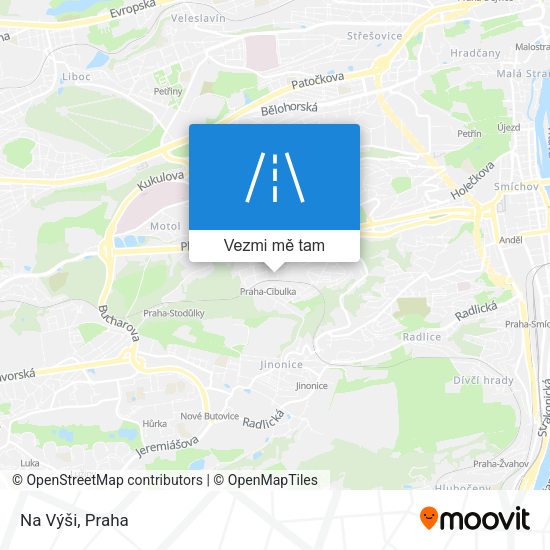 Na Výši mapa