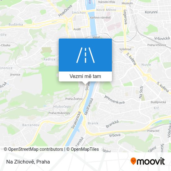 Na Zlíchově mapa