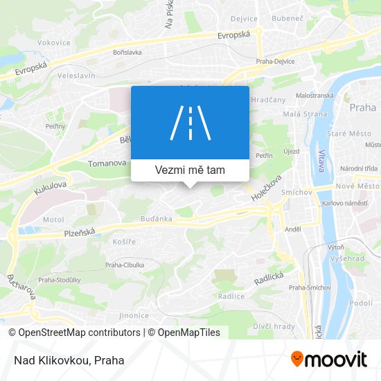 Nad Klikovkou mapa