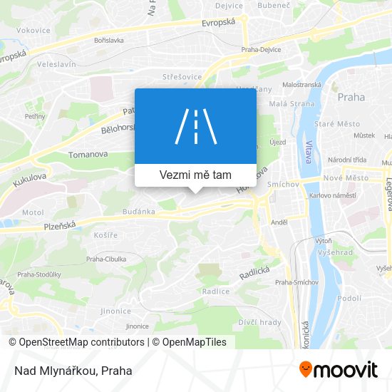 Nad Mlynářkou mapa