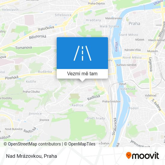 Nad Mrázovkou mapa