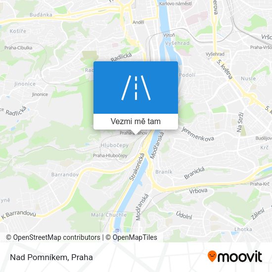 Nad Pomníkem mapa
