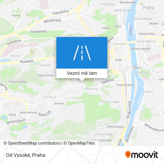 Od Vysoké mapa