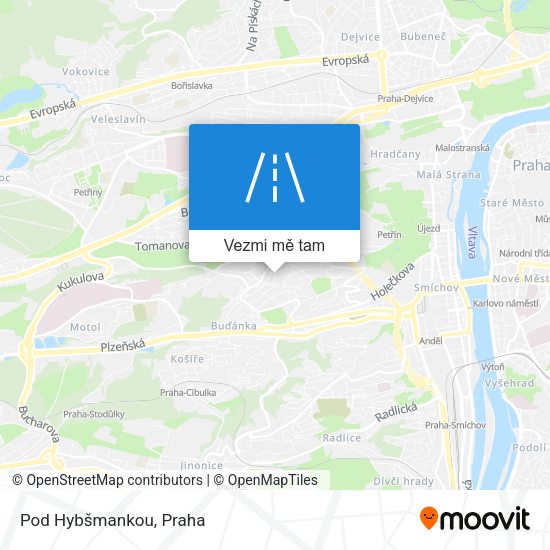 Pod Hybšmankou mapa