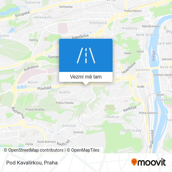 Pod Kavalírkou mapa