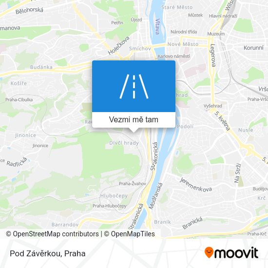Pod Závěrkou mapa