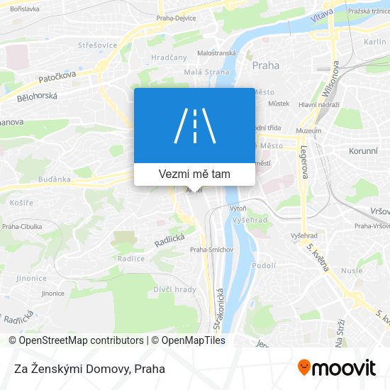 Za Ženskými Domovy mapa