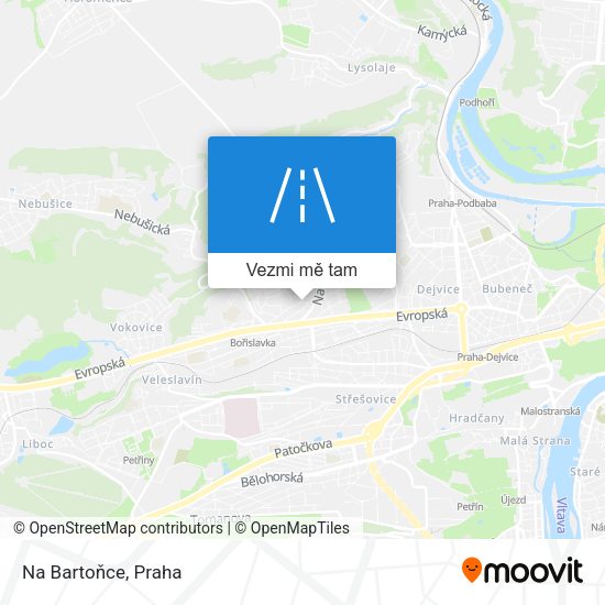 Na Bartoňce mapa
