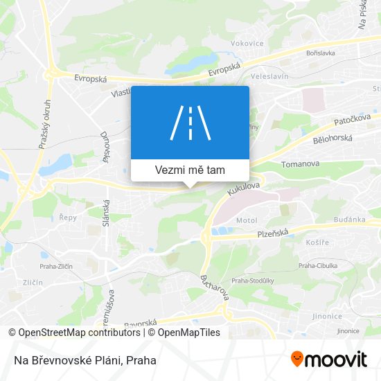 Na Břevnovské Pláni mapa