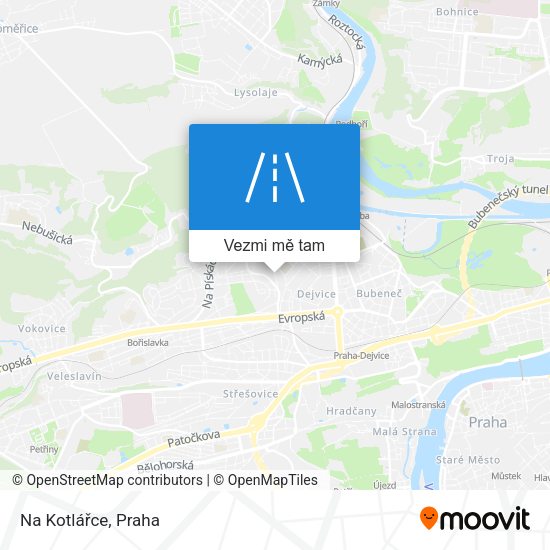 Na Kotlářce mapa