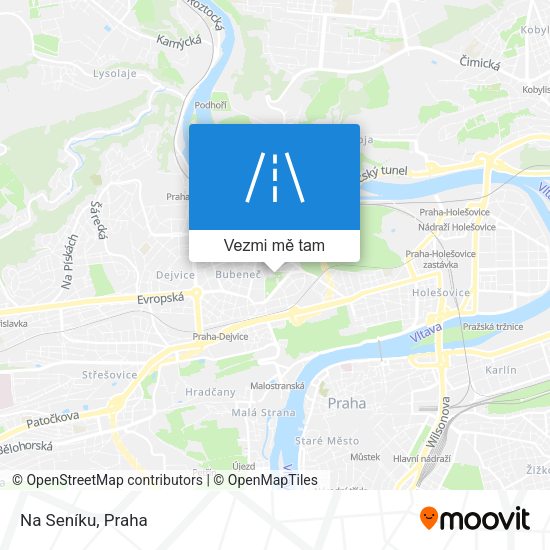 Na Seníku mapa