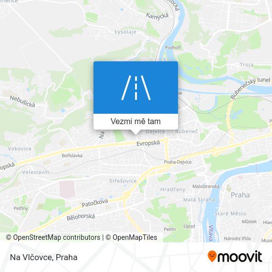 Na Vlčovce mapa