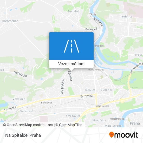 Na Špitálce mapa