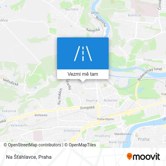 Na Šťáhlavce mapa