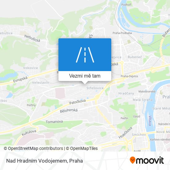 Nad Hradním Vodojemem mapa