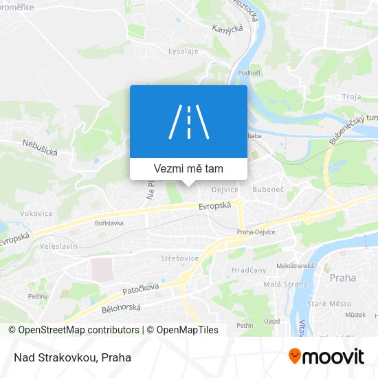 Nad Strakovkou mapa