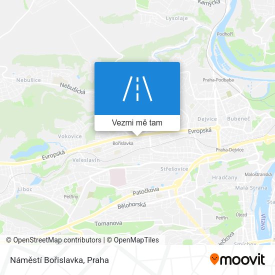 Náměstí Bořislavka mapa