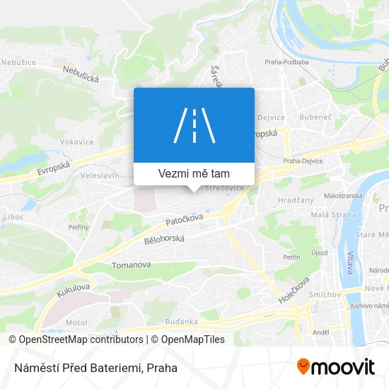 Náměstí Před Bateriemi mapa