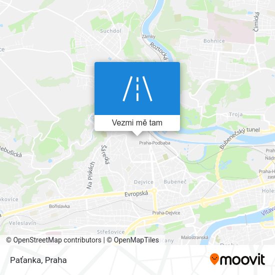 Paťanka mapa