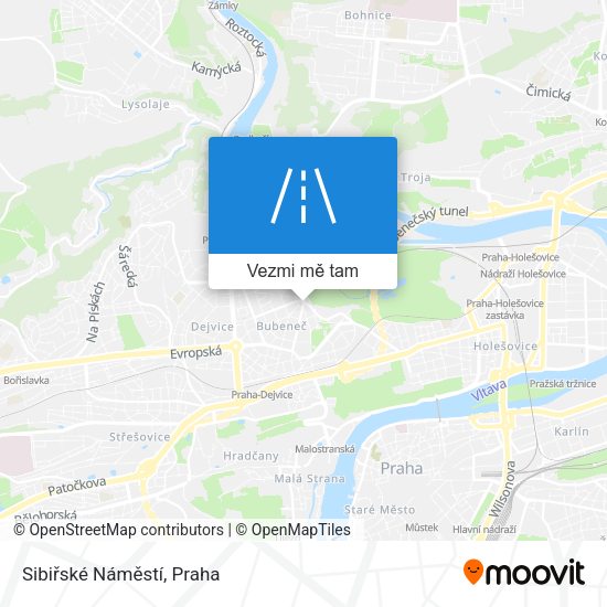 Sibiřské Náměstí mapa