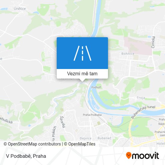 V Podbabě mapa